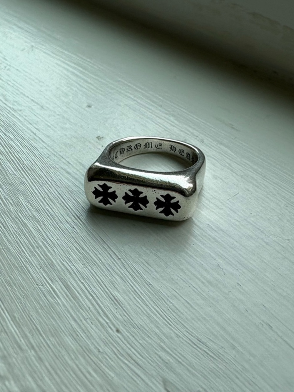 Vintage Silver Tone Pinky Ring - Y2K / Edgy Unisex Style